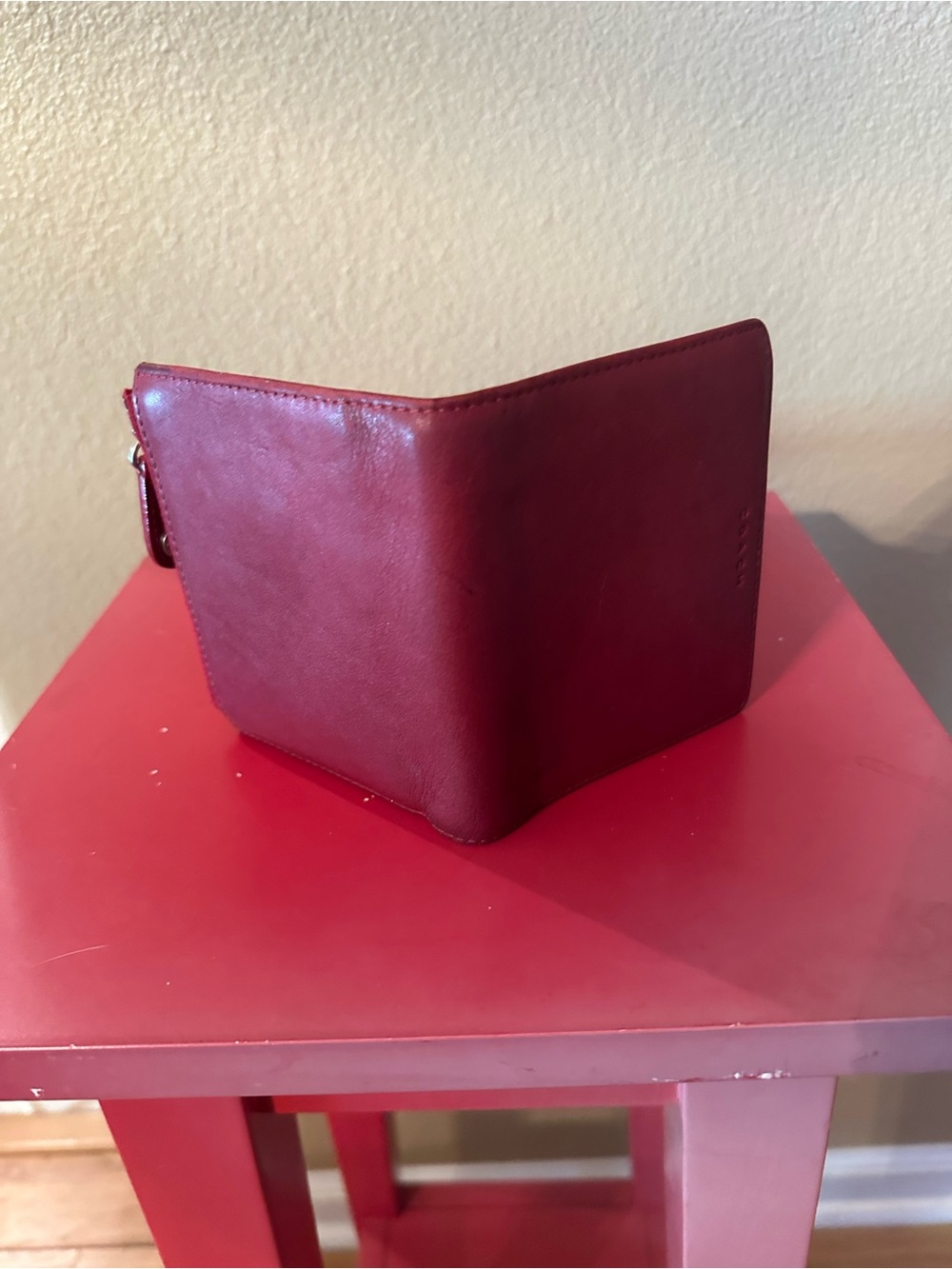 Coach Women's Small Leather Wallet - Wine Red